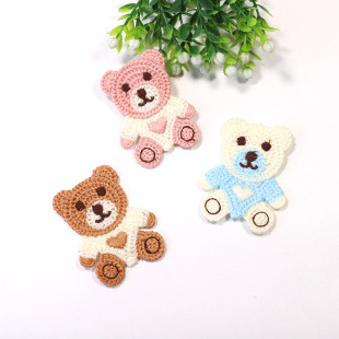 Lightning Take Sample Children's Clothes Decorative Accessories Patch No Adhesive Cute Cartoon Love Bear Embroidered Cloth