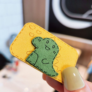Internet celebrity style Korean style cute girl small animal Velcro bangs stickers simple sweet broken hair stickers sticky head accessories