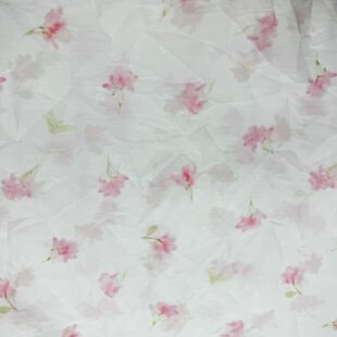 New arrival 100g satin jacquard floral print fabric woven women's chiffon floral dress shirt children's clothing