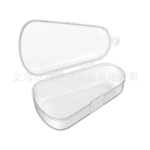Factory direct food scissors transparent box baby gum bite music PP storage box water drop box triangle box