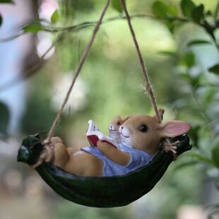 Outdoor Garden Ornaments Resin Cartoon Tree Hanging Hanging Creative Gardening Courtyard Crafts Children's Gift Pack