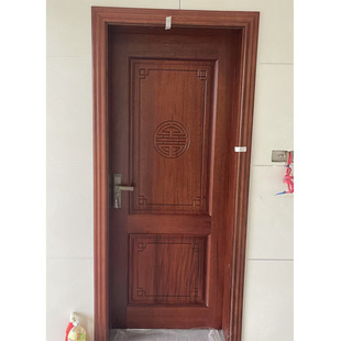 New Chinese Style Solid Wooden Door Sabri Log Bedroom Door Pure Solid Wood Paint Door Simple suit Wooden Door Customization