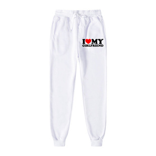 Внешняя торговля AliExpress Горячая продажа I love my BOYFRIEND Я люблю своего парня с принтом повседневные брюки