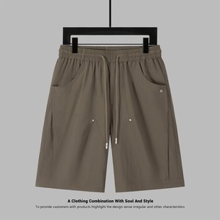 American Style Simple Design Sense Shorts Men's 2024 Summer Straight Pants Simple Comfortable All-match Sports Pants