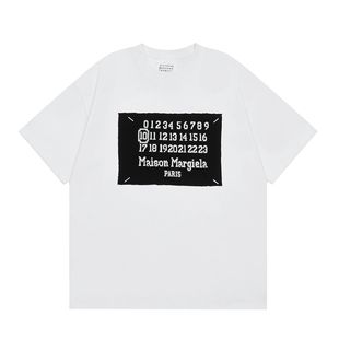 Трансграничная Maison Margiela MM6 футболка с принтом высокого качества круглый вырез из хлопка для мужчин и женщин T с короткими рукавами