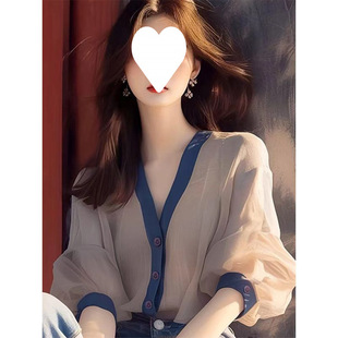 Collar Long Sleeve Other/Other V-Neck Autumn Wear Women's 2025 New Style Elegant Small Shirt Styish High-end Early Autumn Top