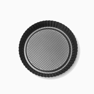 Cross-border special for black round chrysanthemum cake bottom solid bottom pizza pan 24-28cm non-stick baking carbon steel baking pan