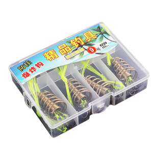 Isany color bomb hook silver carp and bighead carp water monster hook anti-hanging throwing rod bottom sea rod fishing hook boxed explosive hook
