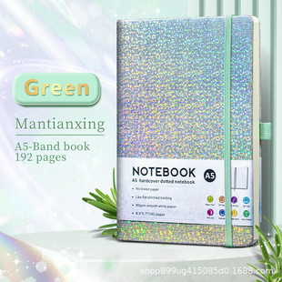 Cross-border Spot a5 Strap Notebook Business Office Notepad with Pen Insert Elastic Band Diary Can Be Customized with logo