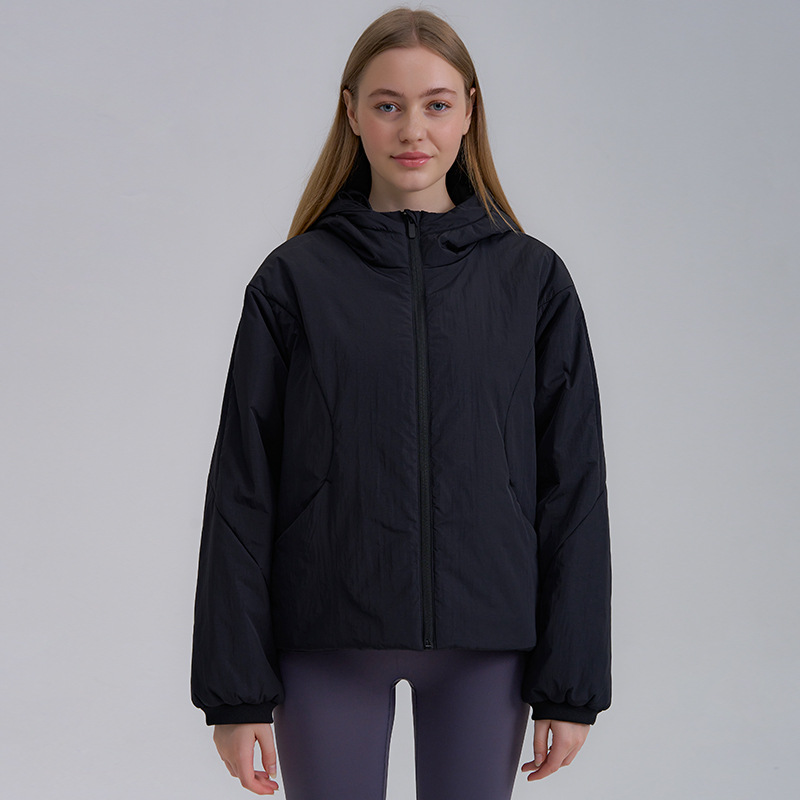 Autumn and Winter Outwears, Women's High-End Hooded Cotton-Padded Jackets, Loose Short Warm New Zipper Windproof Tops Wholesale