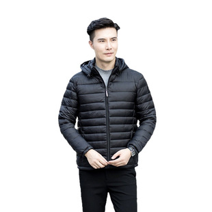Men's cotton-padded jacket short 2024 men's inner fleece-lined light hooded cotton-padded jacket warm cotton-padded jacket coat wholesale
