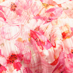 XR687-8383 digital flower Flower gold thin strip cut flower printed skirt children's clothing women's skirt fabric