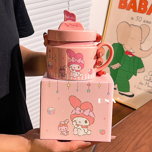 Sanrio креативный мобильный телефон держатель чашка керамическая кружка милая кружка с крышкой чашка кофе пара чашка с водой чашка