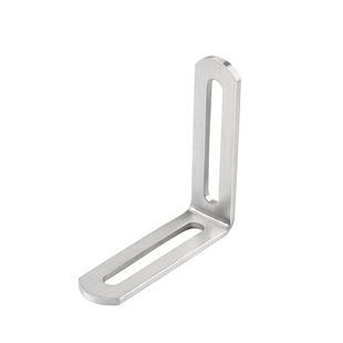 Stainless steel oval hole extended triangle bracket adjustable movable angle code 90 degree l-type right angle furniture connector