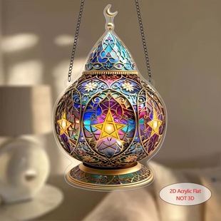 Cross-border New Christmas Red Bird and Condor Light Trap Acrylic Pendant Home Outdoor Garden Courtyard Hanging