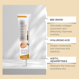 OUHOE Bee Venom Facial Care Cream Gentle Hydrating and Moisturizing Brightening Skin, Delicate and Rejuvenating Skin Care Cream
