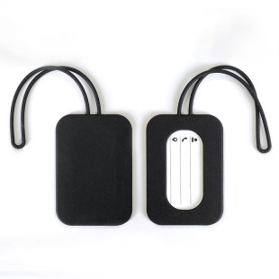 Customized Logo Silicone Luggage Tag with Flip Cover Handwritten Card Suitcase Bag Identification Tag Anti-Lost Card