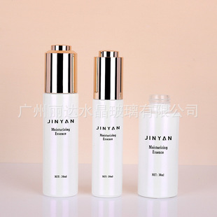 Спот 20ml прямая круглая тонкая сыворотка Нажмите на бутылку для разлива 30 мл прыщей отбеливающее эфирное масло стеклянная бутылка для ухода за кожей