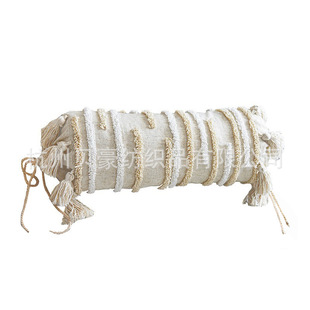 Nordic Ins Pillow Tufted Embroidered Tassel Moroccan Homestay Geometric Simple Cushion Cross-border Best Selling Amazon