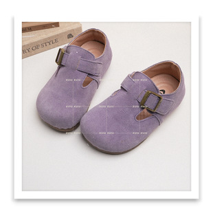 XUIU "Barnwind" retro children's Bucken small leather shoes for boys and girls spring and autumn hook and loop [Wenzhou shoes]]