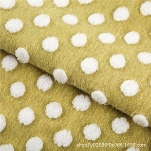 Spot Blowback Polka Dot Jacquard Lamb Wool Plush Fabric Clothing Jacket Pillow Children's Clothing Luggage Cushions, Etc