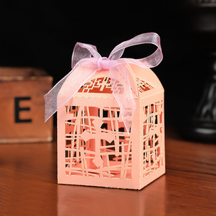Cross-border Wedding Appreciation Candy Box Hollow Cross Pattern Candy Box Packing Box Accompanying Gift Box in stock