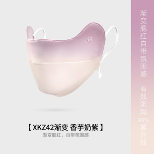 Ice silk sunscreen mask gradient blush summer women's outdoor sunshade anti-ultraviolet eye angle mask XKZ50