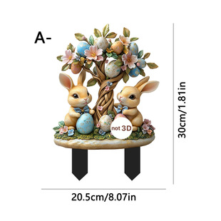 Cross-border cute rabbit holding eggs living room porch study desktop ornaments holiday decorations gifts