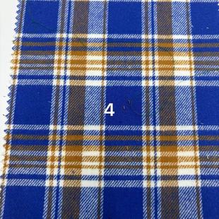 Cotton Yarn-dyed Brushed Flannel Pajamas Plaid Autumn and Winter Shirt Jacket Fabric Women's Dress Hat Tablecloth