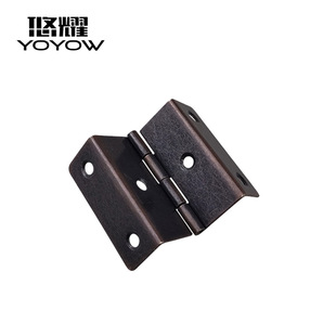 Factory wholesale furniture hardware accessories box cabinet door bending hinge hinge four fold hinge 20mm2 inch iron hinge