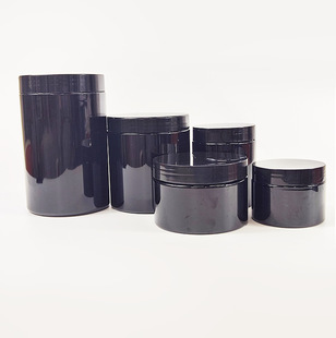 Pet Large-Capacity Cosmetic Packaging Material Skin Care Product Bottle Black Plastic Tooth Powder Jar Facial Mask Eye Mask Cream Bottle