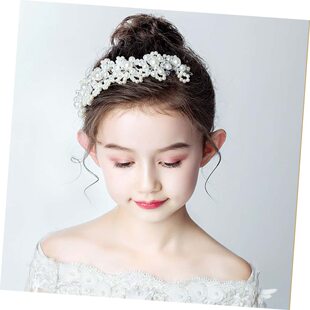 Bride Bridesmaid Children's Hair Accessories Headwear Handmade Pearl Light Luxury Hair Band Hair Band Wedding Festive Korean Style Accessories Wholesale