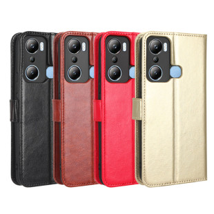 Для голосовой передачи Infinix Hot 20i чехол для телефона X665C/X665E кожаный чехол для телефона флип Crazy Horse с узором карты