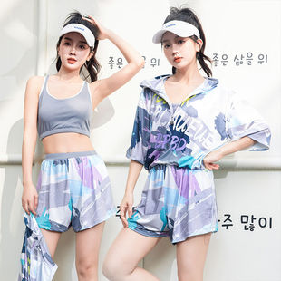 Split Swimsuit Women's Slim Belly Covering Conservative Three-Piece Set 2024 New Seaside plus size Slight Fat Hot Spring Swimsuit