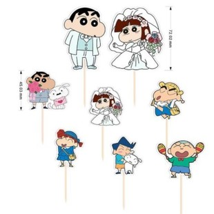 Интернет-красный манга ветер пара торт украшения Crayon Shinchan годовщина свадьбы