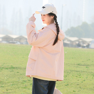 2A113 high school junior high school students spring coat girl Big children 2024 Spring and Autumn new fashion girl Foreign