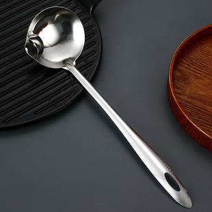 Factory direct supply creative small hot pot stainless steel oil separation spoon household kitchen soup soup long handle oil filter spoon