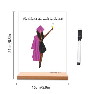 BT016 personalized girl graduation season gift decoration table handwriting DIY desktop decoration acrylic mirror stickers