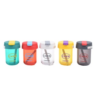 New Mini Ton Ton Cup children student plastic cup portable straw cup double drink high-looking gift big belly water Cup