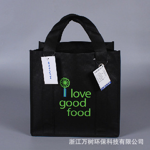 Factory Shipped Black Non-Woven Bag, Customized Bag with Printed Logo, High-End Stereo Bag, Event Promotional Bag, Wholesale Customization
