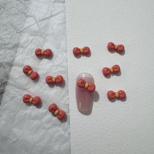 Internet Popular hellokitty Bow Nail Art Accessories DIY Macaron Color Mixed Nail Decoration Accessories