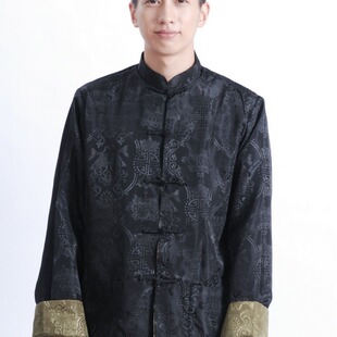 Wholesale men's long sleeve Tang coat double-sided wear Tang suit M1043