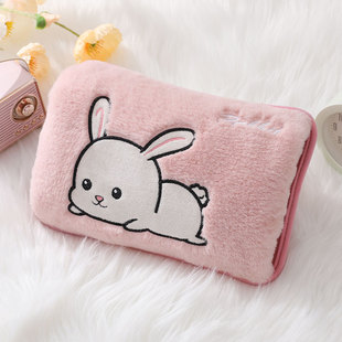 Hot Water Bag Rechargeable Hand Warmer Cartoon Warm Water Bag for Belly and Waist Electric Warmer Hand Warmer Explosion-proof Plush Baby Warmer