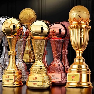 Баскетбольный футбольный трофей Custom Village BA Championship Золото, серебро и бронза Творческий волейбольный спортивный трофей