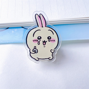 Giicawa acrylic student double-sided clip cute cartoon pp clip multifunctional vertical test paper folder