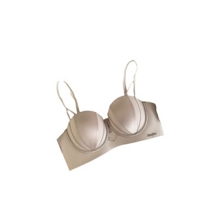 7716# Sicily French Retro Pearlescent Half Cup Underwear Women's Small Chest Gathering Big Thin Bra