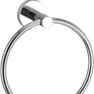 Cross-border Stainless Steel Golden Towel Ring American Style Simple Towel Hanger Bathroom Punch-free Pendant