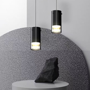 Post-modern telescopic single head bedside chandelier bedroom lamp minimalist modern liftable restaurant bar lamp
