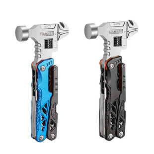 Outdoor Multi-functional camping stainless steel folding nail hammer pliers round head hammer emergency car combination integrated tool hammer