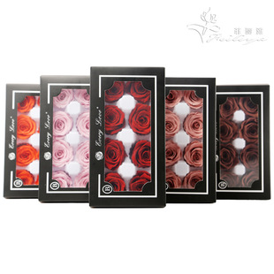 Eternal Flower Rose Head 4-5cm8B Grade diy Advanced Sense Finished Flower Gift Dried Flower Material Wholesale Gift